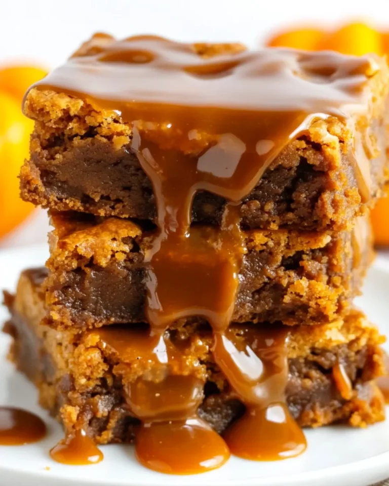 Caramel Pumpkin Blondies