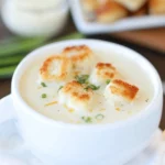 Cauliflower Bisque With Grilled Cheese Croutons