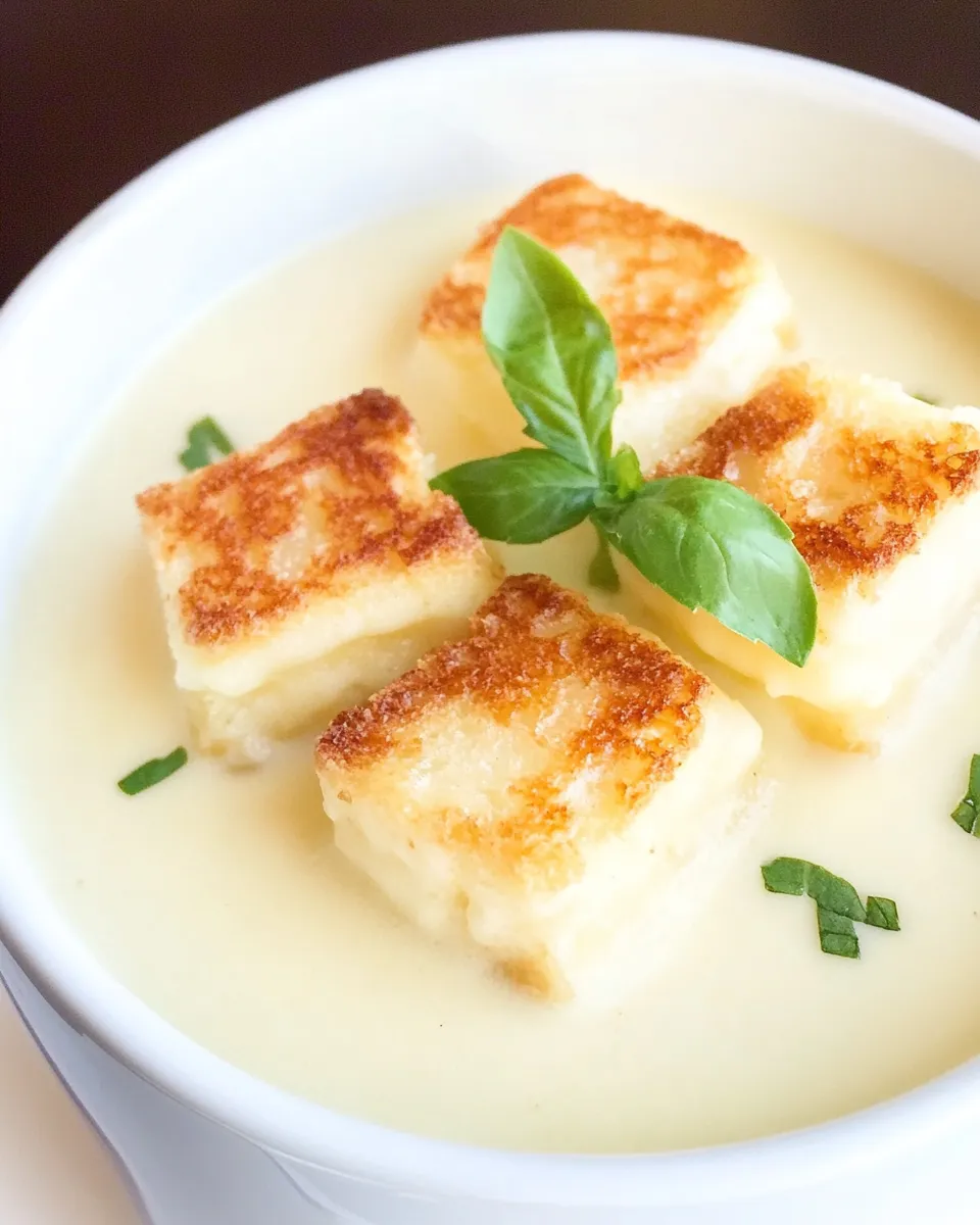 Cauliflower Bisque with Grilled Cheese Croutons - Image 3