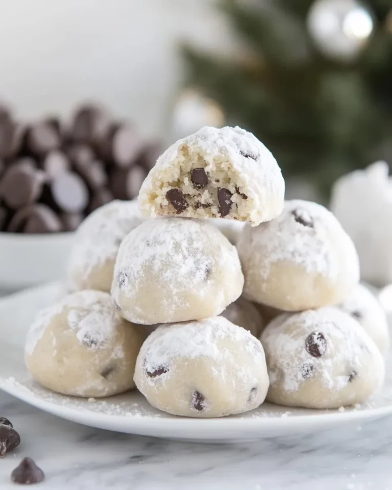 Chocolate Chip Snowball Cookies