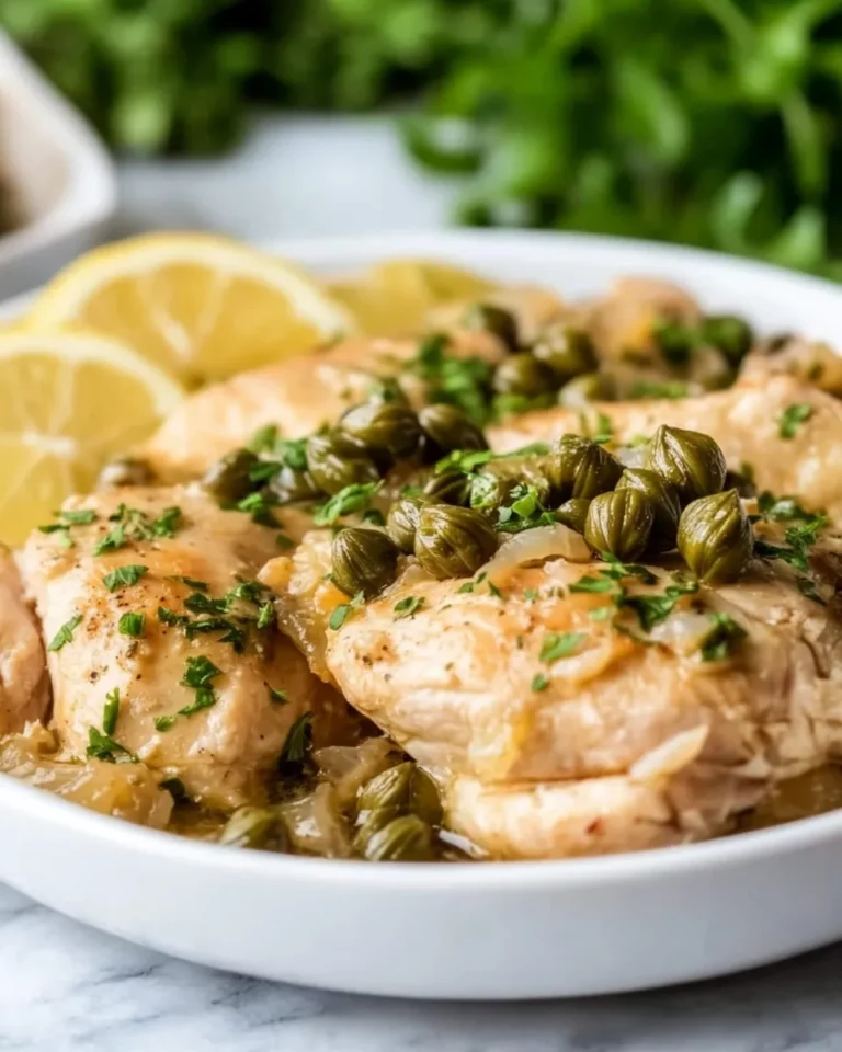 Crock Pot Lemon Italian Chicken With Capers
