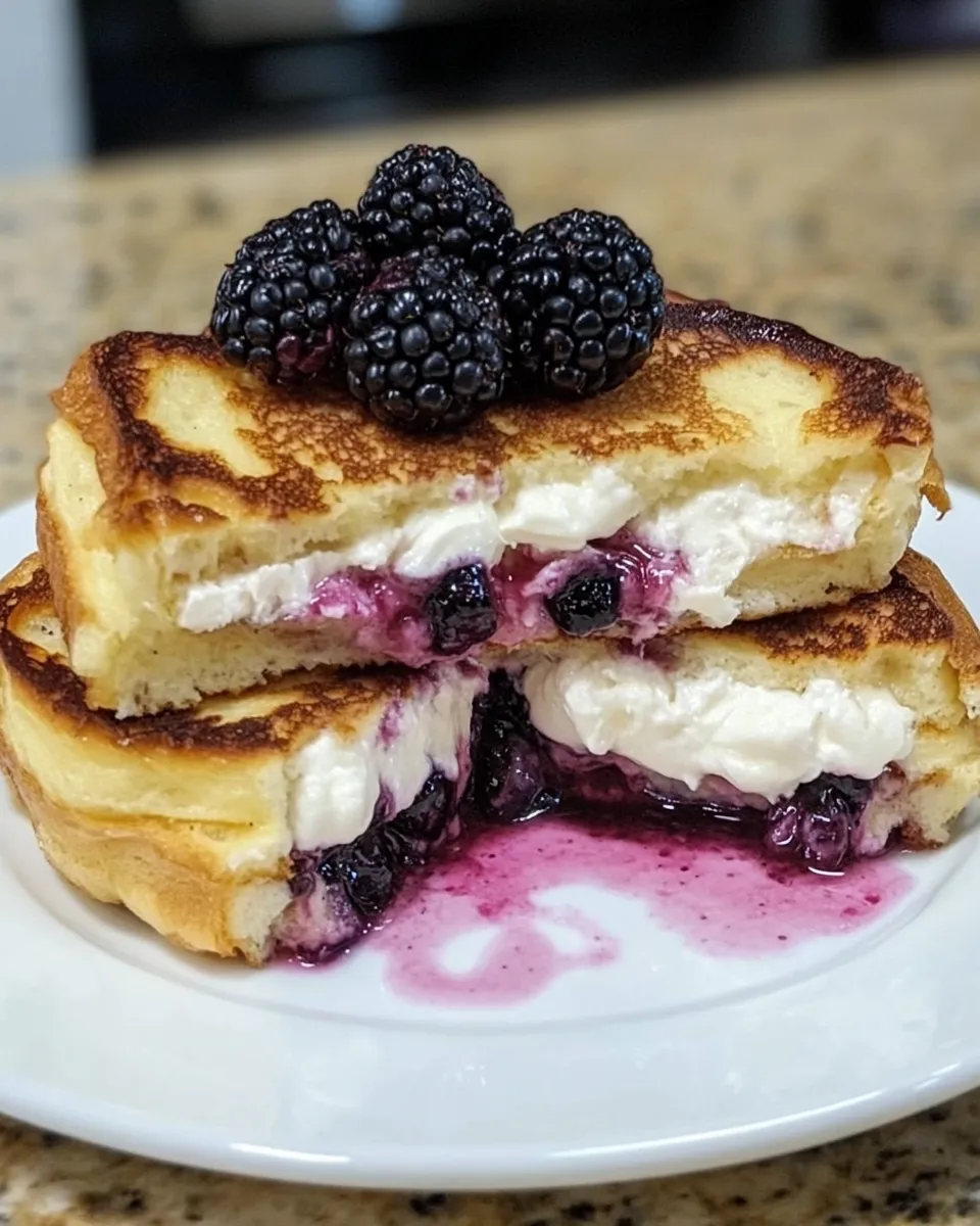 EASY Blackberries and Cream Stuffed French Toast - Image 4