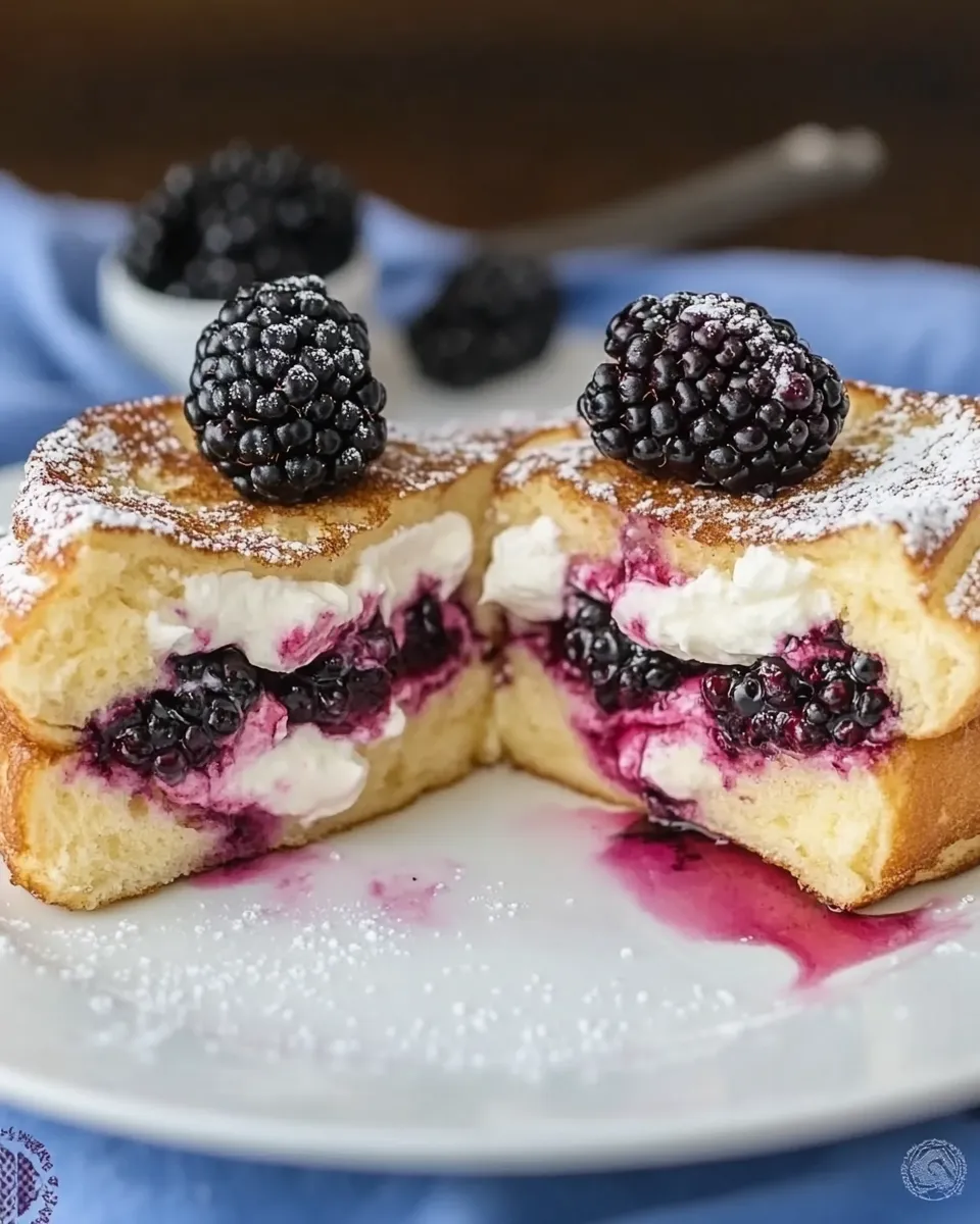 EASY Blackberries and Cream Stuffed French Toast - Image 2