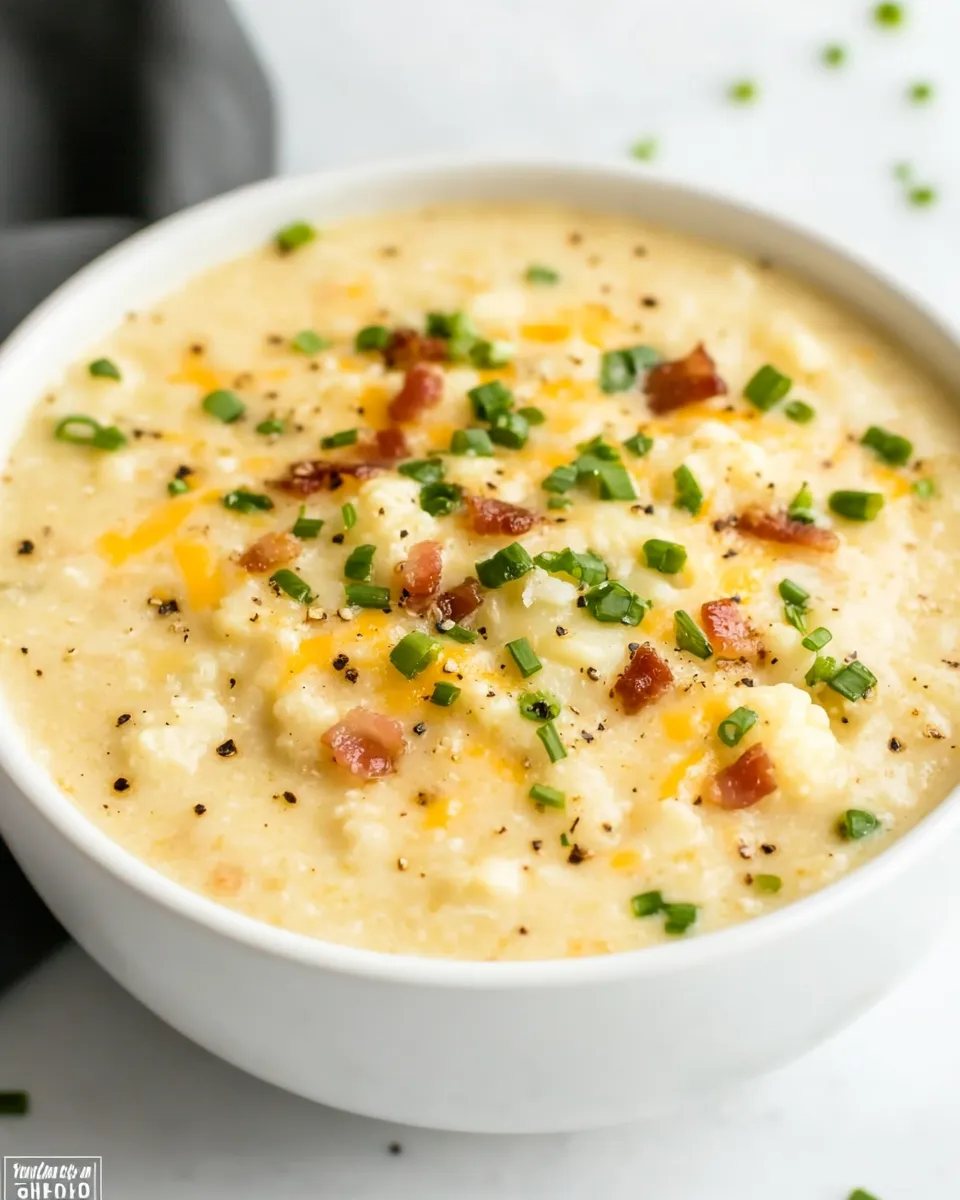 Low Carb Cheesy Bacon Cauliflower Chowder - Image 4