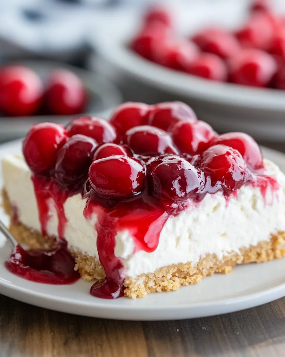 No Bake Cherry Cheesecake - Image 4