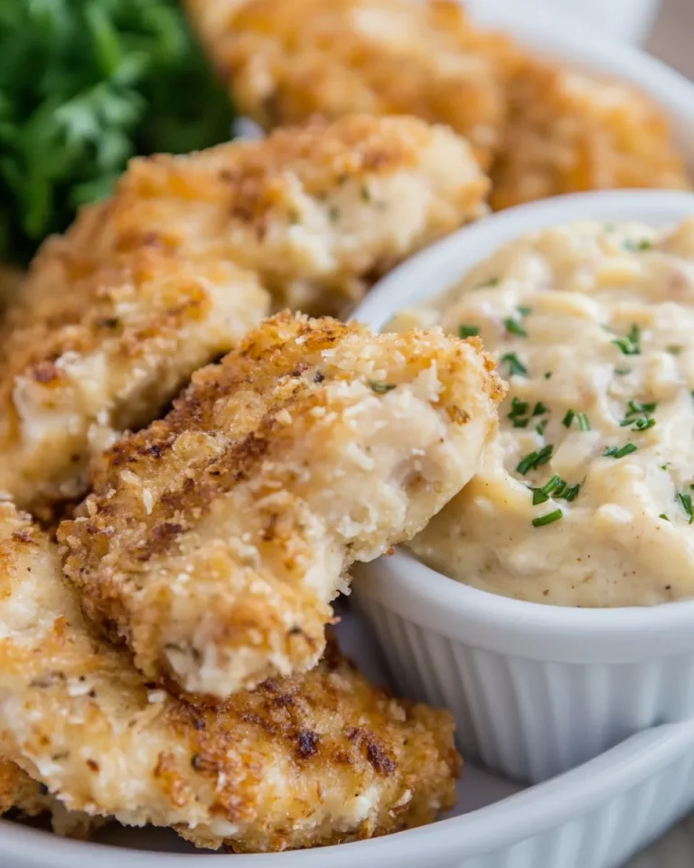 Parmesan Chicken Tenders Recipe With Onion Dip