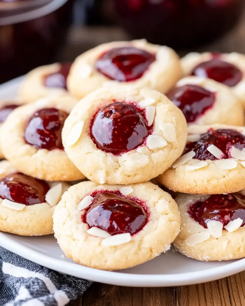 Raspberry Almond Thumbprint Cookies - Image 3