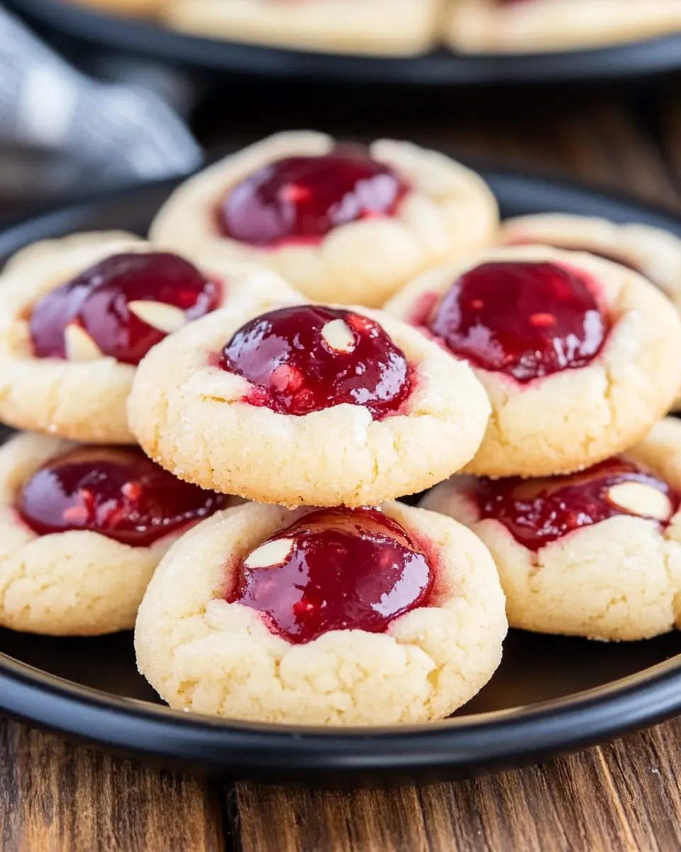 Raspberry Almond Thumbprint Cookies - Image 4