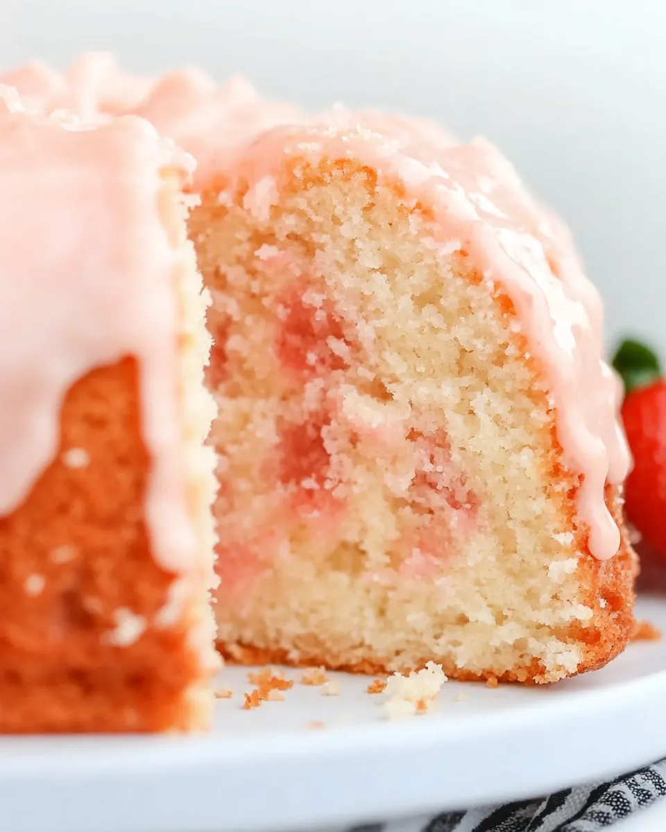 Strawberry Pound Cake with Champagne Glaze - Image 4
