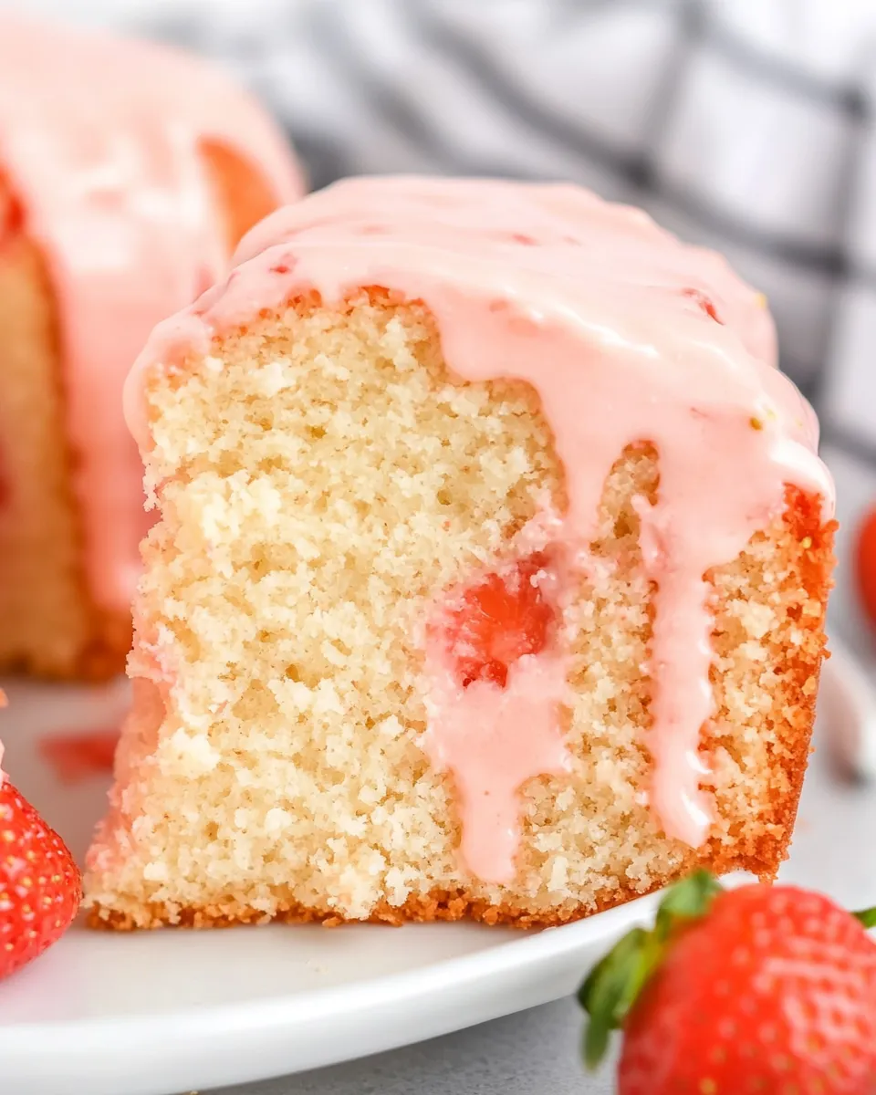 Strawberry Pound Cake with Champagne Glaze - Image 2