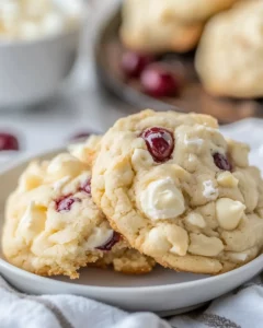 White Chocolate Cherry Pudding Cookies